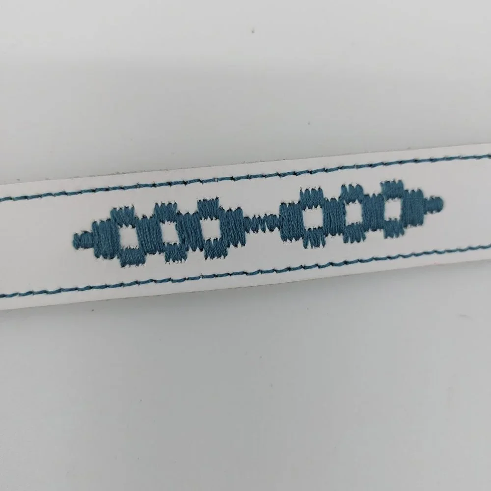 Jose Varon Baby Child's Kid Girls White Southwest embroidery Blue thread Size 22